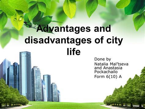 disadvantages of cities